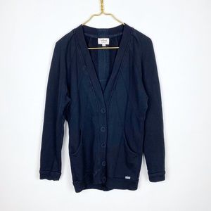 Wilfred Aritzia Black Knit Oversized Button Front Cardigan Size XS